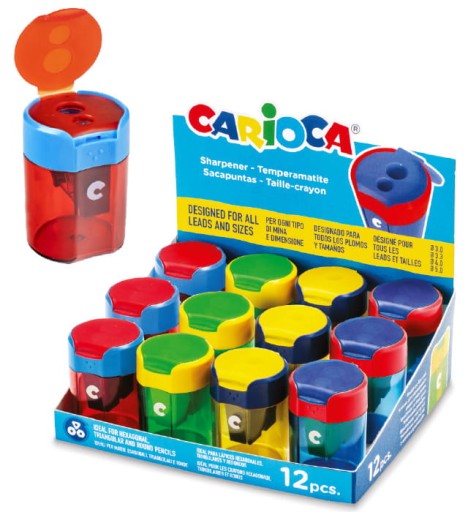 CARIOCA dvojitá brúska s okrúhlou nádobou