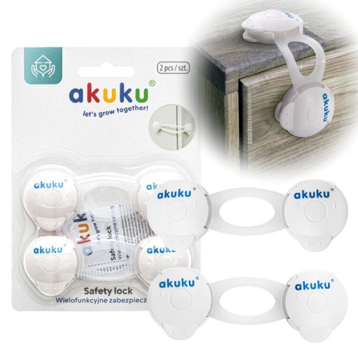 AKUKU MULTIFUNKČNÉ ZABEZPEČENIE SKRINÍKOV A ZÁSUVKOV ZÁMKY 10CM 2KS