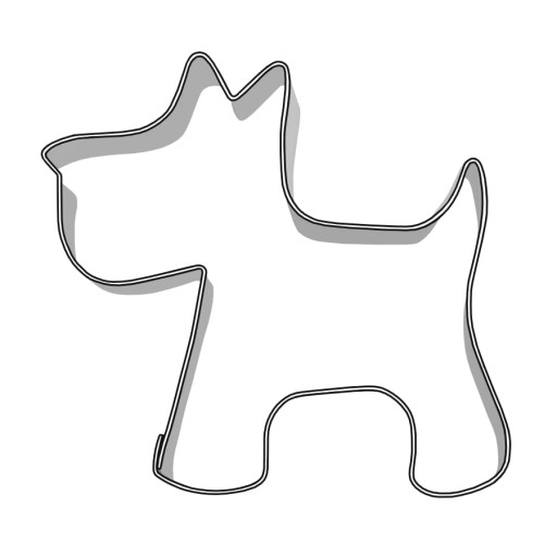 Vykrajovačka na sušienky pre psov foxteriéra, vykrajovačka pre psov foxteriéra, 6 cm