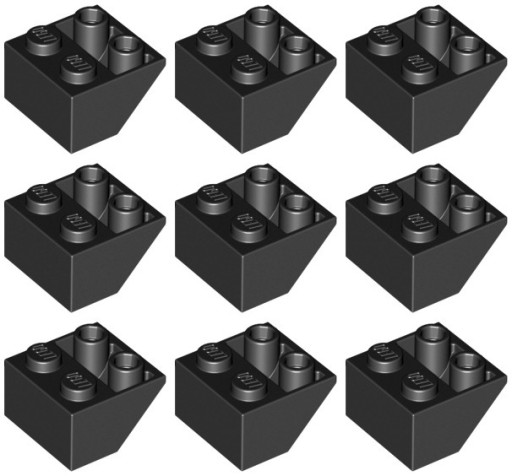 LEGO 3660 PREVRÁTANÁ STÁVKA 2x2 čierna (10g) 9 ks.