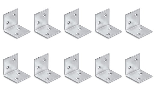 Kovové montážne uholníky 25x25x25 mm 10 ks