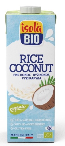 BEZLEEPOVÝ kokosový ryžový nápoj. BIO 1 r