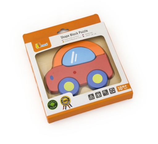 Drevené bábätko prvé puzzle auto Viga 50172