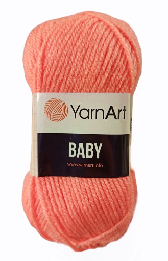 Akrylová priadza YarnArt Baby, farba 622 neónová lososová