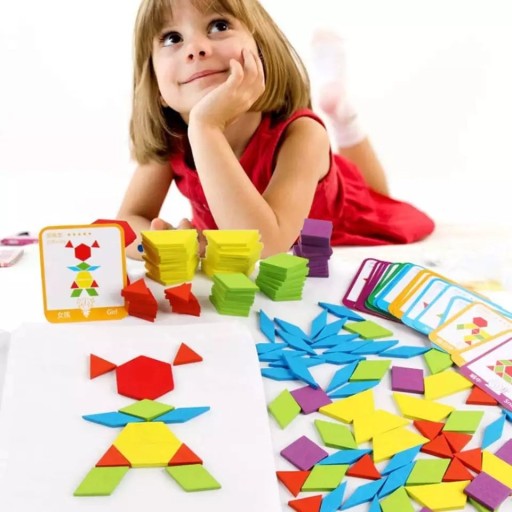 DREVENÉ BLOKY MONTESSORI PUZZLE 155 kusov