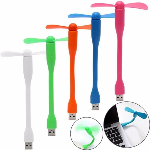 USB VENTILÁTOR SILIKÓNOVÝ VENTILÁTOR PRE LAPTOP, TELEFÓN, POČÍTAČ POWERBANK