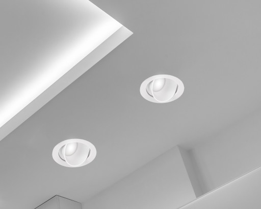 3X Zapustená halogénová lampa MOVABLE GU10 White LED Eyelet Zapustená LED