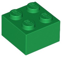LEGO 3003 BRICK 2x2 zelená NOVINKA (1g)