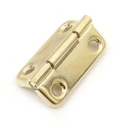 Uhlové pánty 90° 24x32 mm zlaté, 4 ks + skrutky