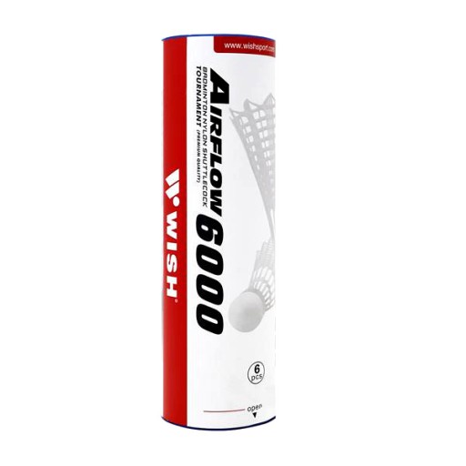 WISH Badmintonová tuba 6 kusov DURABLE WHITE