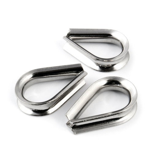 5 x náprstová retiazka na laná, NEREZOVÁ V4 3mm