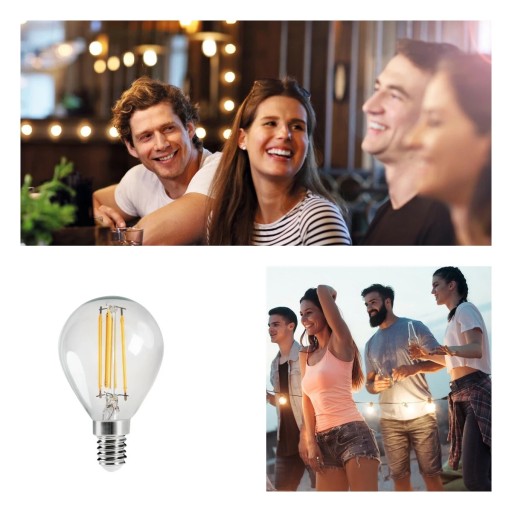 Kanlux ozdobná LED žiarovka vlákno E14 malý závit 4,5W=40W 470lm teplá