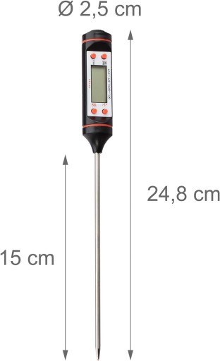 DIGITÁLNY KUCHYNSKÝ TEPLOMER S ELEKTRICKOU SONDOU na GRIL VÍNNE MÄSO VODA
