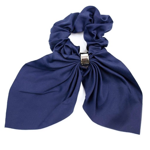 Gumička do vlasov SCRUNCHIES, mašľa, námornícka modrá