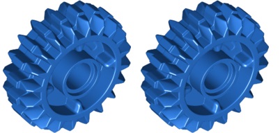 LEGO Sprocket 20 pre prevodovku 35185 modrá - 2 kusy