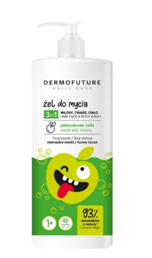 Dermofuture Daily Care Kids gél 3v1 na umývanie tváre, tela a vlasov Jabłusz
