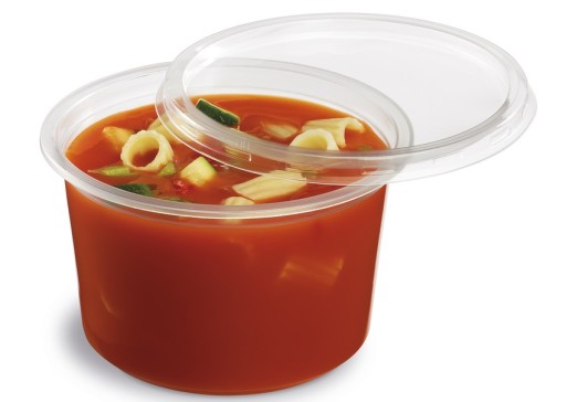 Nádoby Dózy na potraviny Jednorazové okrúhle 500ml 50ks