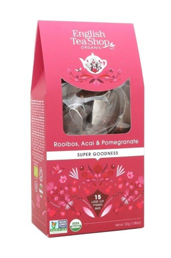 Anglický čaj Rooibos Bylinný čaj z granátového jablka 15x2g