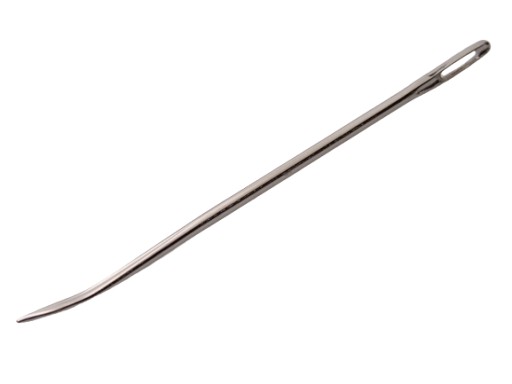 Ihla na ručné šitie kožených topánok, 7,4 cm