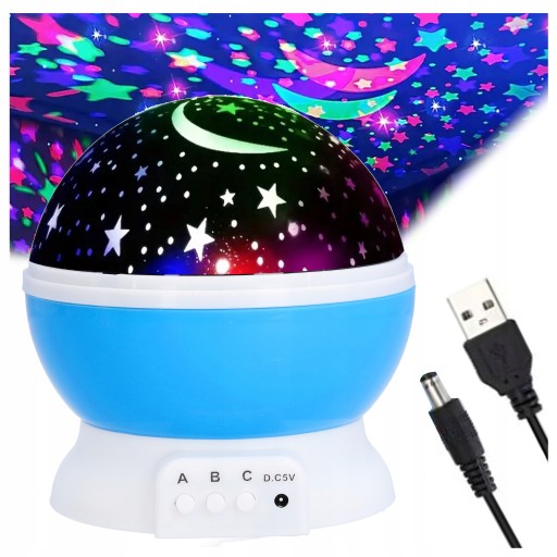 PROJEKTOR MOON SKY STAR OTOČNÝ PROJEKTOR NOČNEJ LAMPY PRE DIEŤA