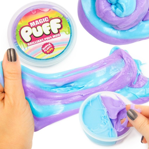 SLIME PUFF PLAST SENZORY HMOTA DVE FARBY FOAM COLIN