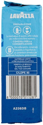 Lavazza DEK bezkofeínová 250g mletá káva