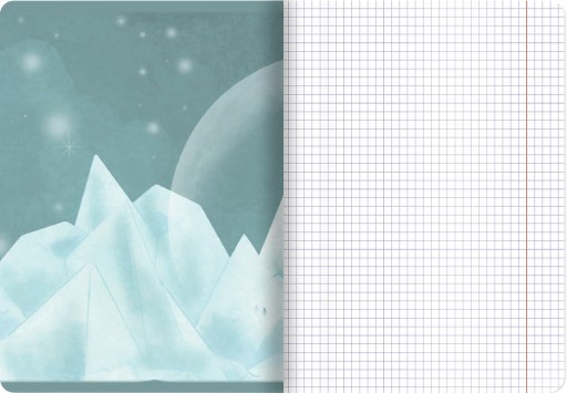 TOP 2000 NOTEBOOK FOREST ICE A5 32 mriežka S OKRAJOM