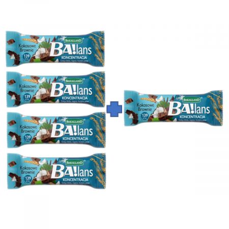 Bakalland Ba!lans Koncentrácia Kokosová tyčinka brownie 35 g x 10 KS