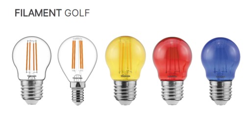 LED GUĽOVÁ žiarovka E14 4,5W modrá TOSHIBA