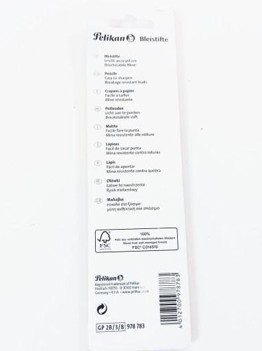HB / B / 2B sada ceruziek 3ks PELIKAN