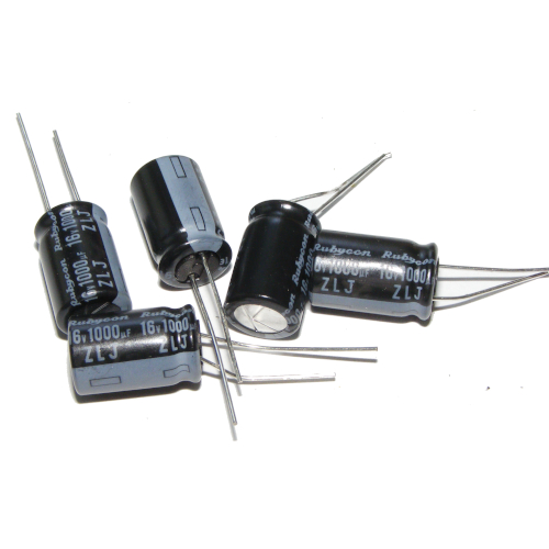 Kondenzátor 1000uF 16V ESR 0,038R Rubycon ZLJ x5