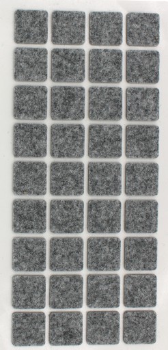 Samolepiace plsti STAROSTLIVOSŤ O PODLAHU 20 x 20 mm ŠEDÁ