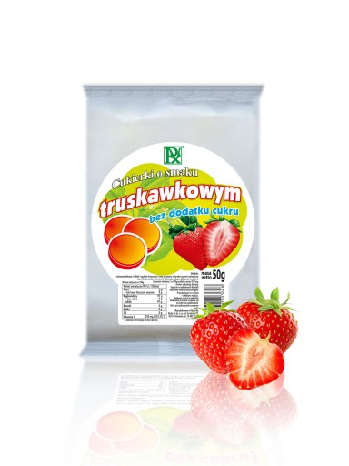 Radix Jahodové cukríky bez cukru 50 g