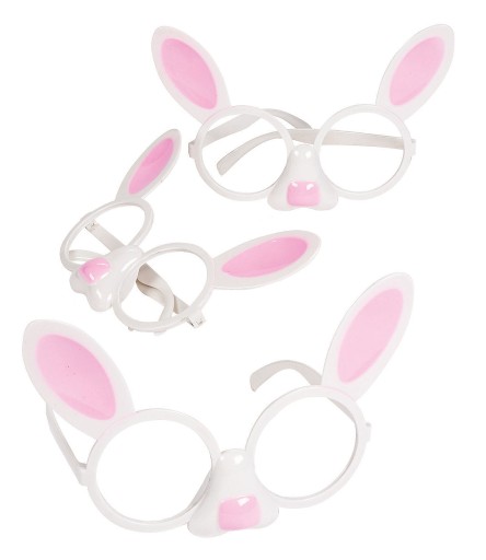 Párty okuliare biele Rabbit Bunny Bunny