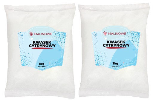 SADA KYSELINY CITROVEJ 2x1kg KYSELINA POTRAVINÁRSKA PURE E330 NATURAL PREMIUM