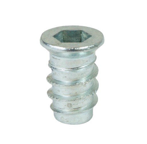 10x M6 x 17 mm nástrčné dvojzávitové nábytkové zaskrutkovacie vybranie na skrutku do dreva