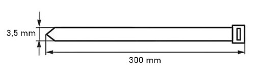 Sťahovacia páska Sťahovacia páska Sťahovacia páska 3,5x300mm Priehľadná 100 kusov