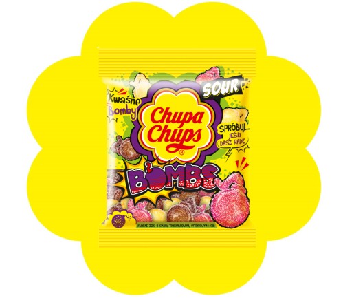 Chupa Chups Sour Bombs kyslé želé 90g