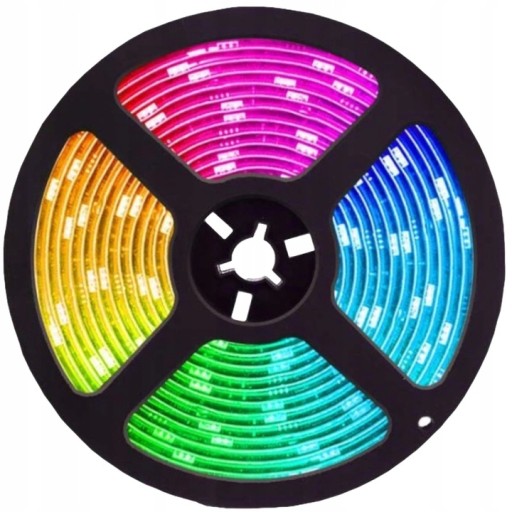 VODEODOLNÉ FAREBNÉ LED RGB PÁS 5m S DIAĽKOVÝM OVLÁDANÍM