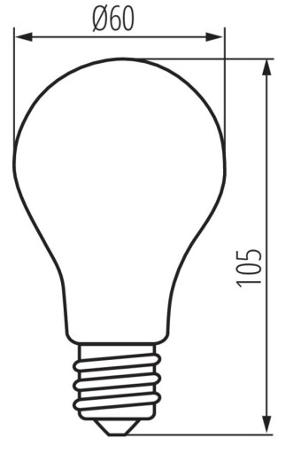 XLED FILAMENT žiarovka A60 7W-WW svetelný zdroj SHANK E27 810lm 2700K
