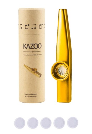 KAZOO METAL ZLATÝ + Púzdro + 5 BEZPLATNÝCH MEMBRÁN