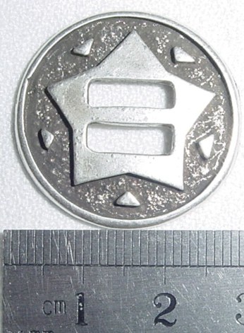 CONCHO ROUND 28mm gombička starostrieborná WESTERN vesta čapky