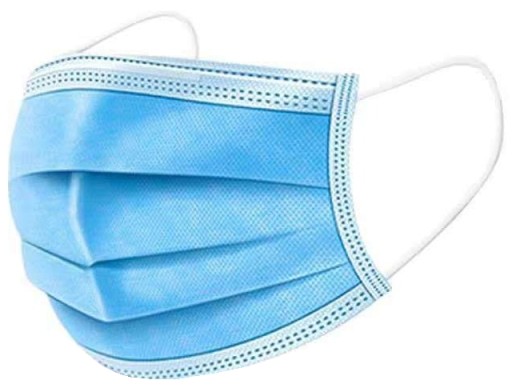 Trojvrstvová modrá hygienická maska
