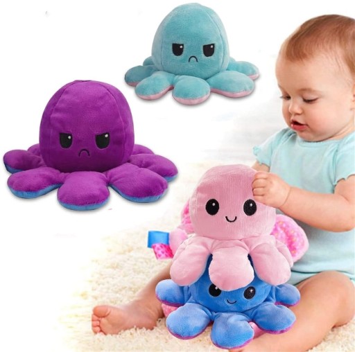 Octopus Octopussy maskot emócie