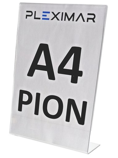 Informačný stojan typu L vyrobený z plexiskla. Plexisklo A4 PRIMARY