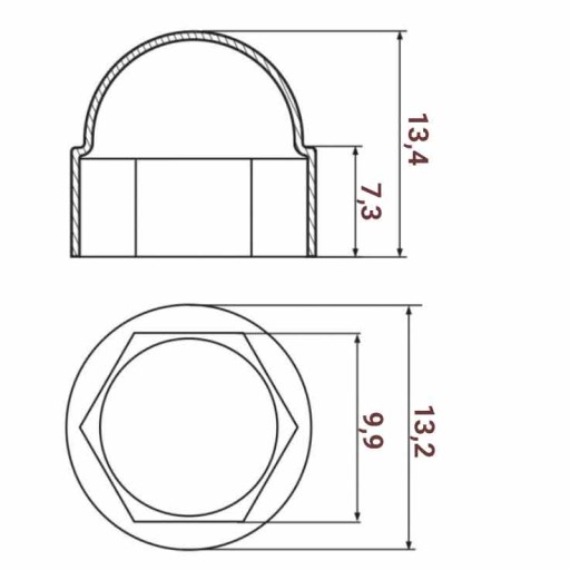 Plastová krytka GRAPHITE RAL7016, kryt, skrutky, matice M6, 10 kľúč