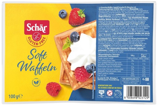 SCHAR Soft waffeln - BEZSKLENÉ vafle. 100 g