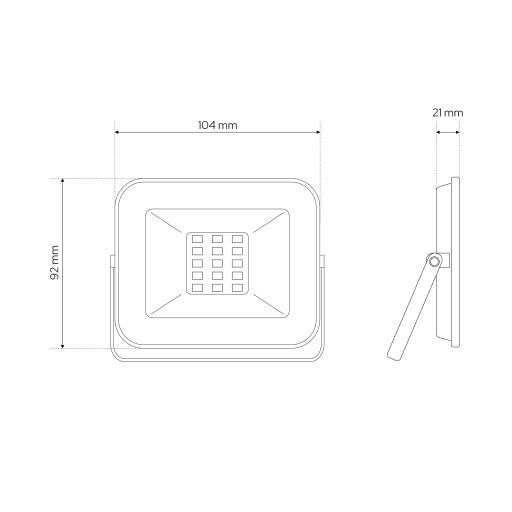 DORAN LED FLOODLIGHT 10W 4000K 735lm IP65 EDO