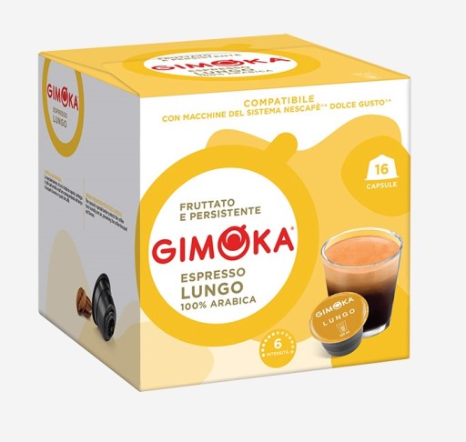 Kávové kapsuly Gimoka LUNGO pre Dolce Gusto 16
