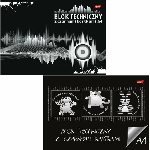Čierna technická podložka A4, 10 listov, 180g/m2 UNIPAP